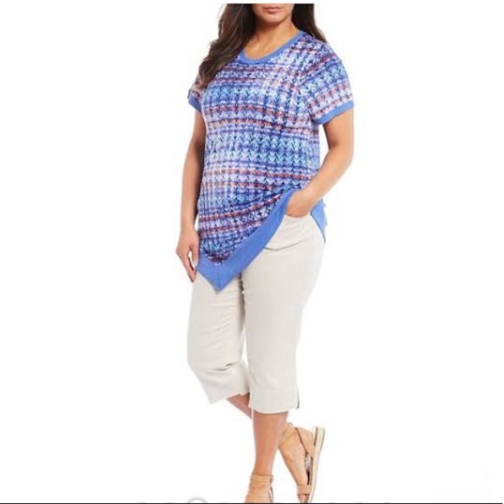Westbound Woman 1X multi color top